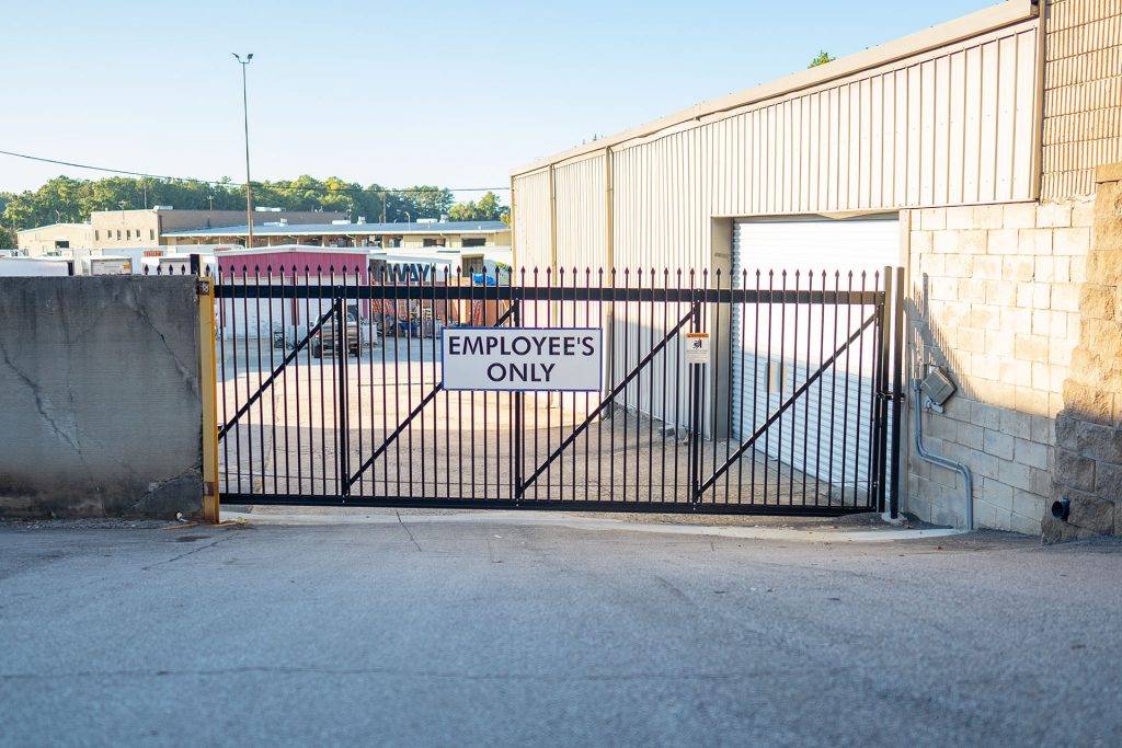 Aluminum entrance gate commercial